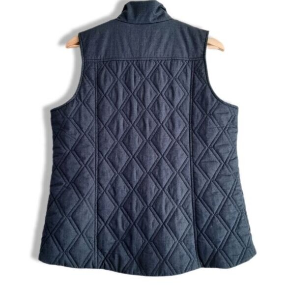 NORTHERN REFLECTIONS Diamond Quilt Full-Zip Vest Blue Sz M - Picture 5 of 9